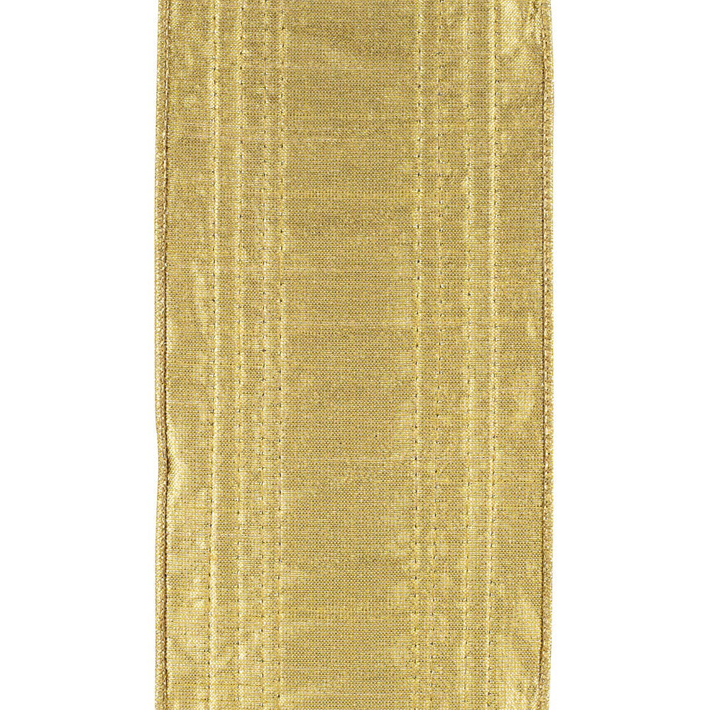 5 yards --- 4 inch -- Plush Gold - Velvet Regal Trimming Fringe Deluxe Overlay Wired Edge - Christmas Ribbon