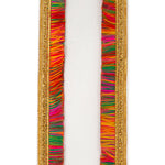 Load image into Gallery viewer, 5 yards --- 4 inch - Dupioni Trimming - Multicolor Fringe -  Wired Edge Ribbon
