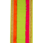 Load image into Gallery viewer, 5 yards --- 4 inch -- Dupioni - Orange / Fuchsia - Trimming Fringe Color Deluxe Wired Edge - Christmas Ribbon
