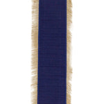 Load image into Gallery viewer, 5 yards --- 2 ½ inch -- Navy Color -- Plush Velvet Regal Trimming Fringe Deluxe Overlay Wired Edge - Christmas Ribbon
