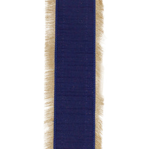 5 yards --- 2 ½ inch -- Navy Color -- Plush Velvet Regal Trimming Fringe Deluxe Overlay Wired Edge - Christmas Ribbon