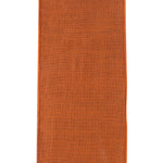 Load image into Gallery viewer, Back view of copper deluxe wired edge ribbon with a smooth dupioni-style woven backing and wired edges.
