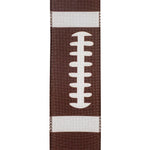 Load image into Gallery viewer, Football Laces Wired Edge Ribbon - Brown Color -- 2.5&quot; x 10 Yards
