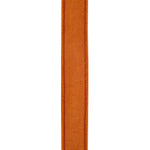 Load image into Gallery viewer, Back view of Copper Crushed Velvet Touch Deluxe Wired Edge Ribbon displaying the coordinating woven backing and wired edge construction.
