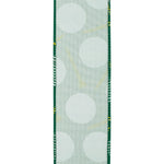 Load image into Gallery viewer, Golf Balls and Tees Linen Wired Edge Ribbon - Hunter Color -- 2.5" x 10 Yards
