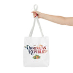 Load image into Gallery viewer, Tote Bag featuring Dominican Republic Design, Beach Bag, Travel Tote, Floral Tote, Summer Accessory, Gift for Travelers
