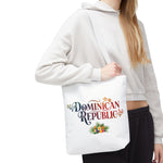 Load image into Gallery viewer, Tote Bag featuring Dominican Republic Design, Beach Bag, Travel Tote, Floral Tote, Summer Accessory, Gift for Travelers
