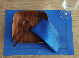 Hemstitched Table Linens (Royal Blue Color)