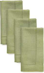 Hemstitched Table Linens (Moss Green Color)