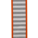 Load image into Gallery viewer, Railroad Striped Deluxe Folded (Orange Border) Heavy Wired Edge Ribbon -- Various Sizes
