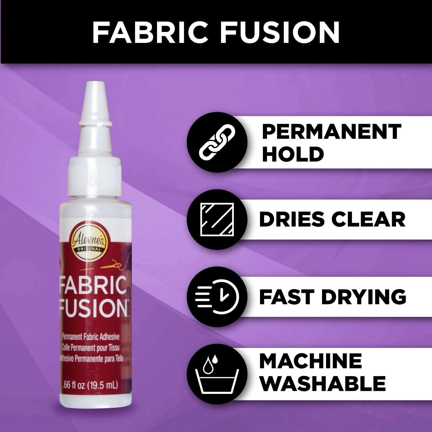 Tacky Fabric Adhesive (Pack of 3) --- Stop Fraying / Flexible Stretchable / Fusion  by Aleene's®