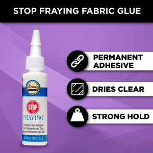 Tacky Fabric Adhesive (Pack of 3) --- Stop Fraying / Flexible Stretchable / Fusion  by Aleene's®