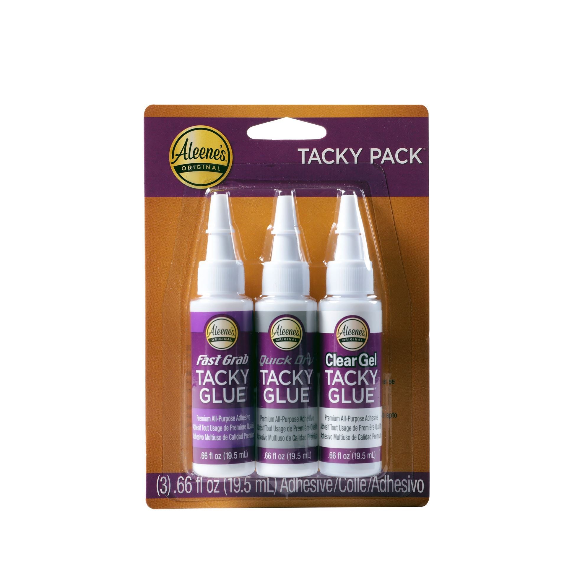 Tacky Premium All Purpose Adhesive (Pack of 3) ---  Fast Grab / Quick Dry / Clear Gel  by Aleene's®