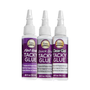 Tacky Premium All Purpose Adhesive (Pack of 3) ---  Fast Grab / Quick Dry / Clear Gel  by Aleene's®