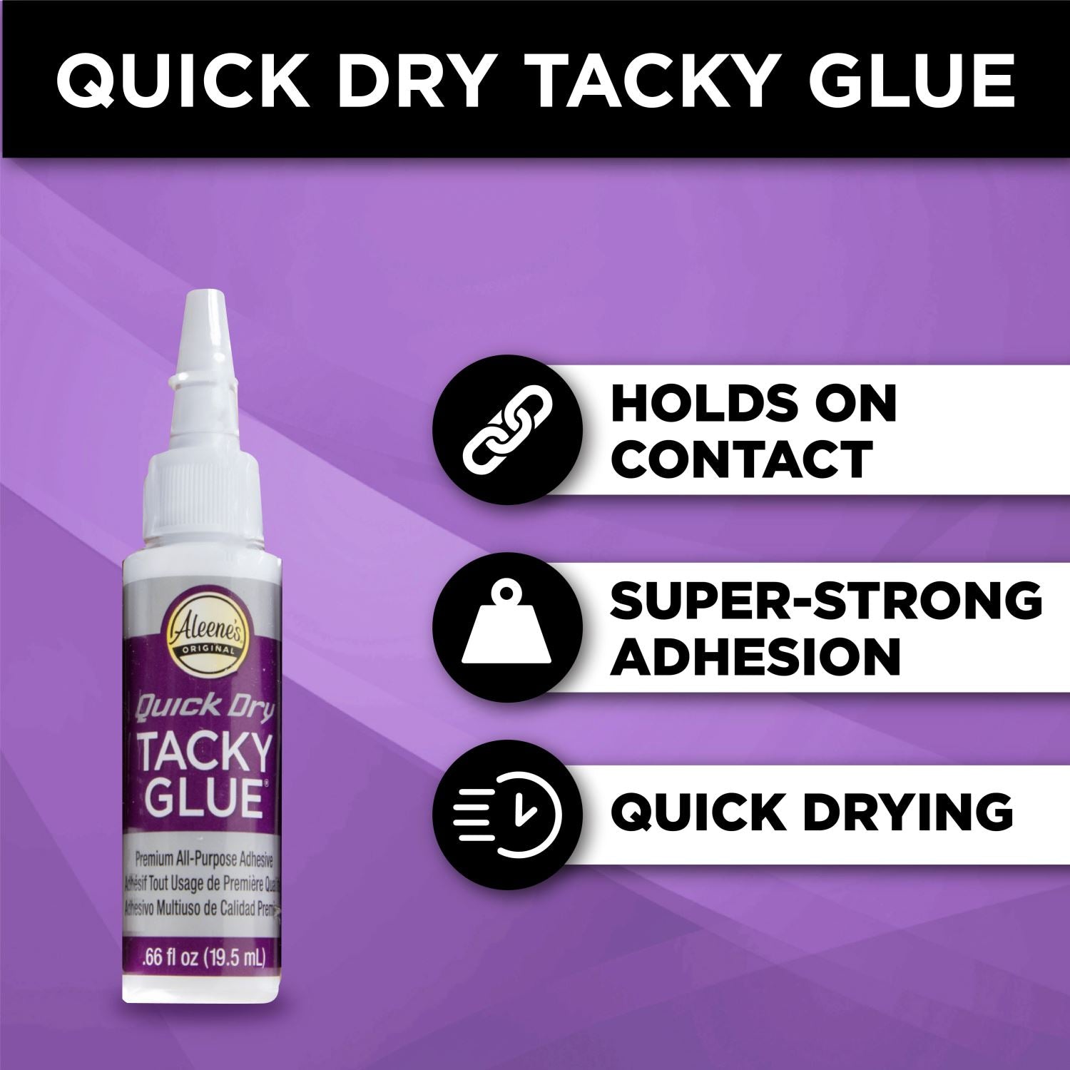 Tacky Premium All Purpose Adhesive (Pack of 3) ---  Fast Grab / Quick Dry / Clear Gel  by Aleene's®