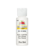 Load image into Gallery viewer, Apple Barrel Indoor Outdoor Gloss acrylic craft paint in White, 2 oz bottle
