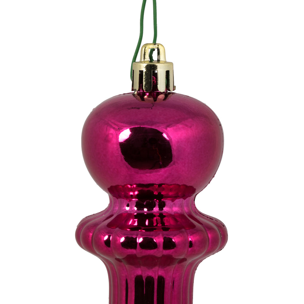 14" -- Berry Red Shiny-- Finial Drop Ornament (Pack of 2) by Vickerman®