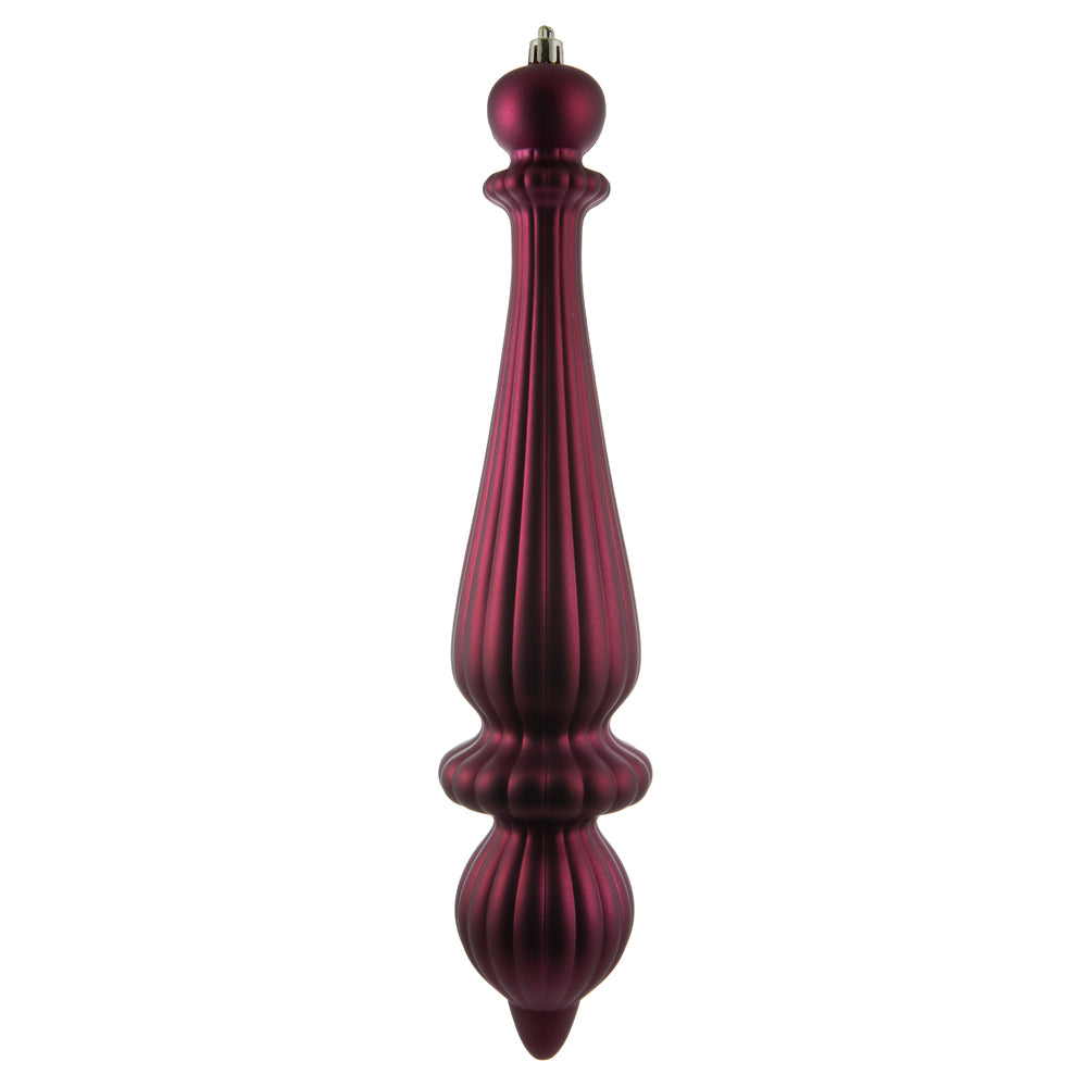 14" -- Berry Red Matte-- Finial Drop Ornament (Pack of 2) by Vickerman®