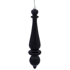 14" -- Black Shiny -- Finial Drop Ornament (Pack of 2) by Vickerman®