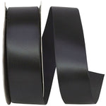 Load image into Gallery viewer, Double Face Satin Ribbon -- Black Color --- Various Sizes

