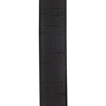 Load image into Gallery viewer, Close-up of the Black Dupioni Supreme ribbon showcasing the slubbed faux silk weave and matching stitched wired edge for professional bow making.
