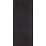 Load image into Gallery viewer, Back side of the 2½-inch Florist Basics Dupioni Supreme ribbon in Black displaying the woven polyester backing and reinforced wired edge.
