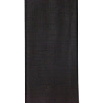 Load image into Gallery viewer, Close-up of the 4-inch Black Dupioni ribbon emphasizing its luxurious faux silk slub texture and sturdy stitched wired edges.
