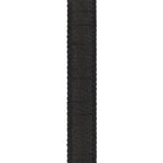 Load image into Gallery viewer, Close-up front view of the Florist Basics Black Dupioni wired ribbon showing its elegant faux silk slub texture and color-matched stitched wired edges.
