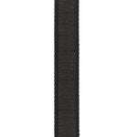 Load image into Gallery viewer, Reverse side of the Florist Basics Dupioni Supreme Black ribbon highlighting the durable polyester weave and neatly stitched wired edge construction.
