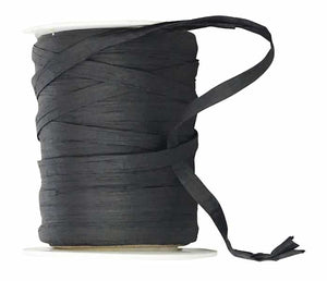 Paper Raffia Ribbon --- 1/4in x 100 yards --- Black Color