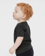 Load image into Gallery viewer, Baby Fine Jersey T-shirt - 100% Cotton - Black Leopard
