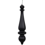 Load image into Gallery viewer, 14&quot; -- Black Matte -- Finial Drop Ornament (Pack of 2) by Vickerman®
