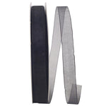 Load image into Gallery viewer, Chiffon Mono Sheer Ribbon -- Black Color --- Various Sizes
