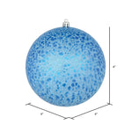 Load image into Gallery viewer, Blue --- Drilled Crackle Finish Ball Ornament -- Various Sizes by Vickerman®
