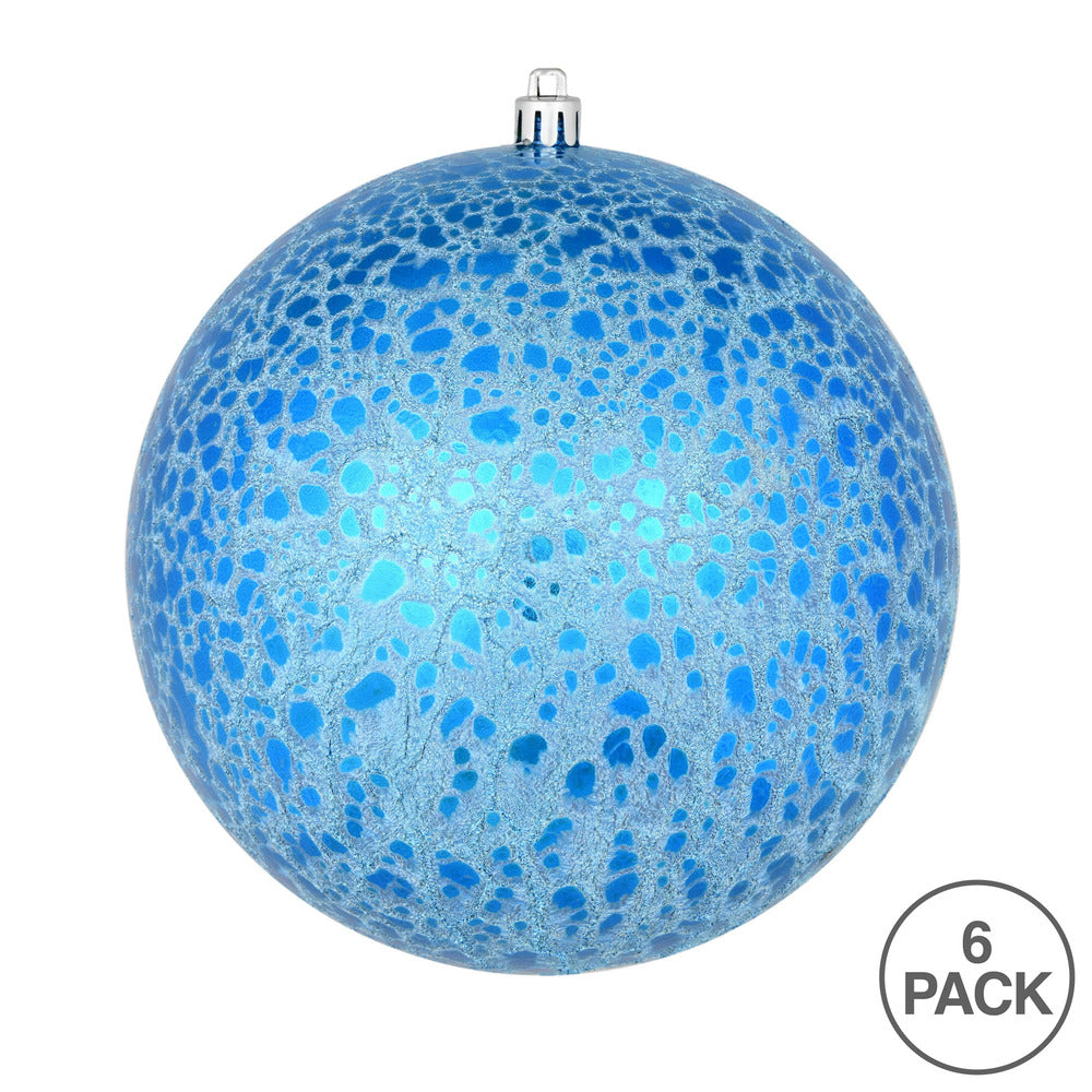 Blue --- Drilled Crackle Finish Ball Ornament -- Various Sizes by Vickerman®