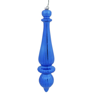 14" -- Blue Shiny -- Finial Drop Ornament (Pack of 2) by Vickerman®