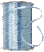 Load image into Gallery viewer, Premium - Pearl Finish Raffia Ribbon --- 1/4in x 100 yards --- Blue Color
