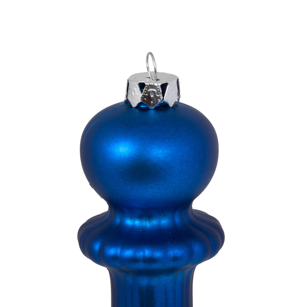 14" -- Blue Matte -- Finial Drop Ornament (Pack of 2) by Vickerman®