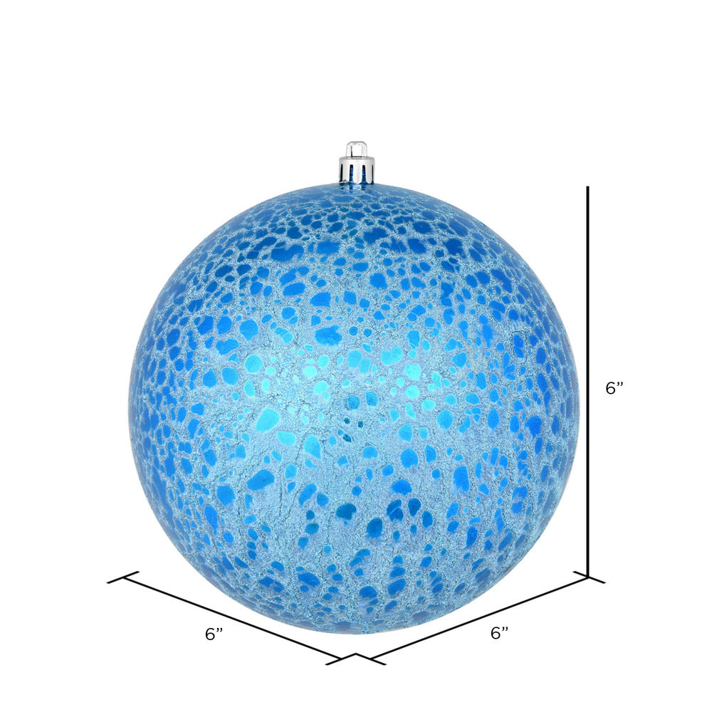 Blue --- Drilled Crackle Finish Ball Ornament -- Various Sizes by Vickerman®