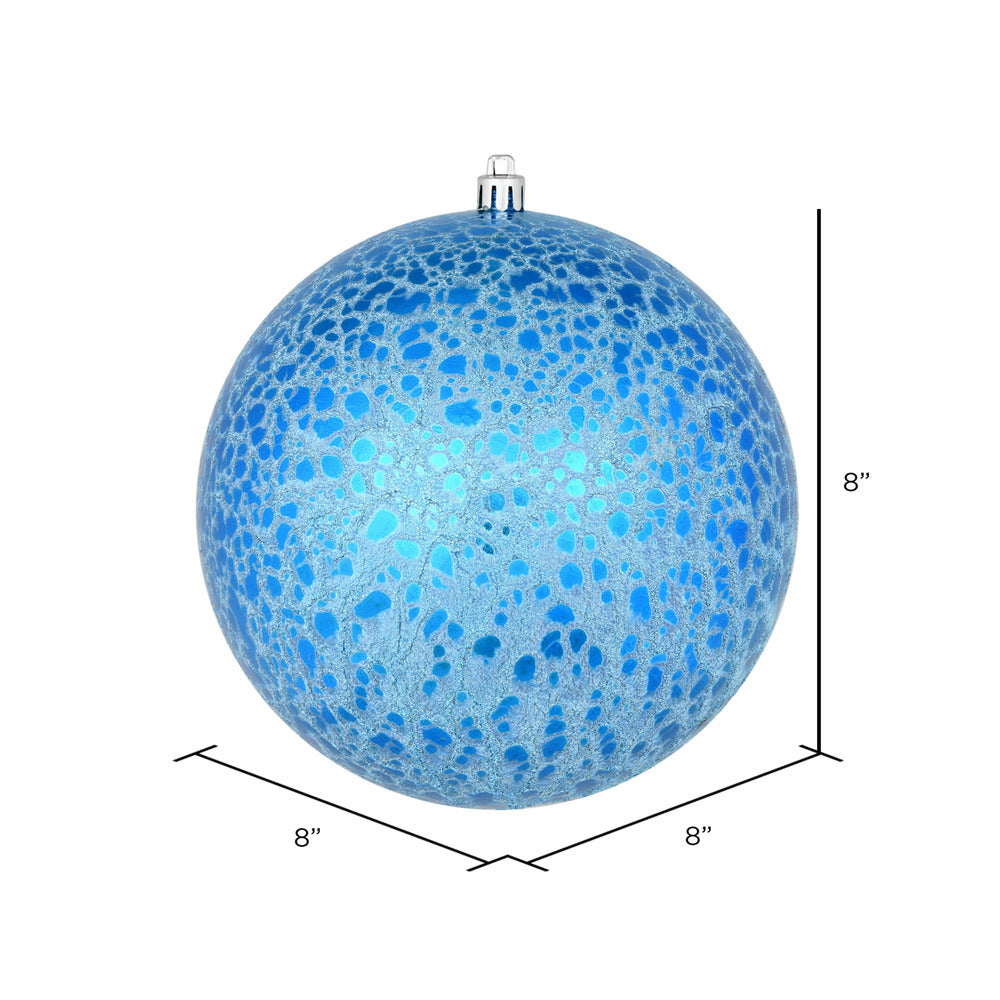 Blue --- Drilled Crackle Finish Ball Ornament -- Various Sizes by Vickerman®