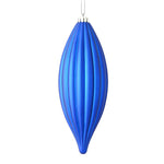 Load image into Gallery viewer, 8" -- Matte &amp; Shiny - Drilled Line Finial Christmas Ornaments — Various Colors -- 4 Pack by Vickerman®
