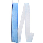 Load image into Gallery viewer, Chiffon Mono Sheer Ribbon -- Blue Color --- Various Sizes
