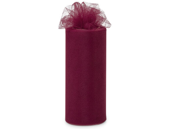 Premium Tulle Rolls - Various Sizes -- Burgundy Color