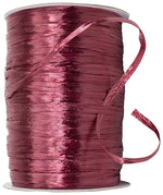 Load image into Gallery viewer, Premium - Pearl Finish Raffia Ribbon --- 1/4in x 100 yards --- Burgundy Color

