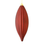 Load image into Gallery viewer, 8" -- Matte &amp; Shiny - Drilled Line Finial Christmas Ornaments — Various Colors -- 4 Pack by Vickerman®
