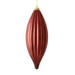 Load image into Gallery viewer, 8" -- Matte &amp; Shiny - Drilled Line Finial Christmas Ornaments — Various Colors -- 4 Pack by Vickerman®
