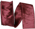 Load image into Gallery viewer, Full roll of Florist Basics Dupioni Supreme Wired Edge Ribbon in Burgundy, 2½ inch wide by 20 yards, ideal for wreath making, floral designs, holiday decorating, and elegant gift wrapping.
