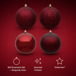 Load image into Gallery viewer, Burgundy --- Ball Ornaments Set --- Assorted Finishes -- Various Sizes by Vickerman®
