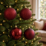 Load image into Gallery viewer, Burgundy --- Ball Ornaments Set --- Assorted Finishes -- Various Sizes by Vickerman®
