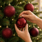 Load image into Gallery viewer, Burgundy --- Ball Ornaments Set --- Assorted Finishes -- Various Sizes by Vickerman®
